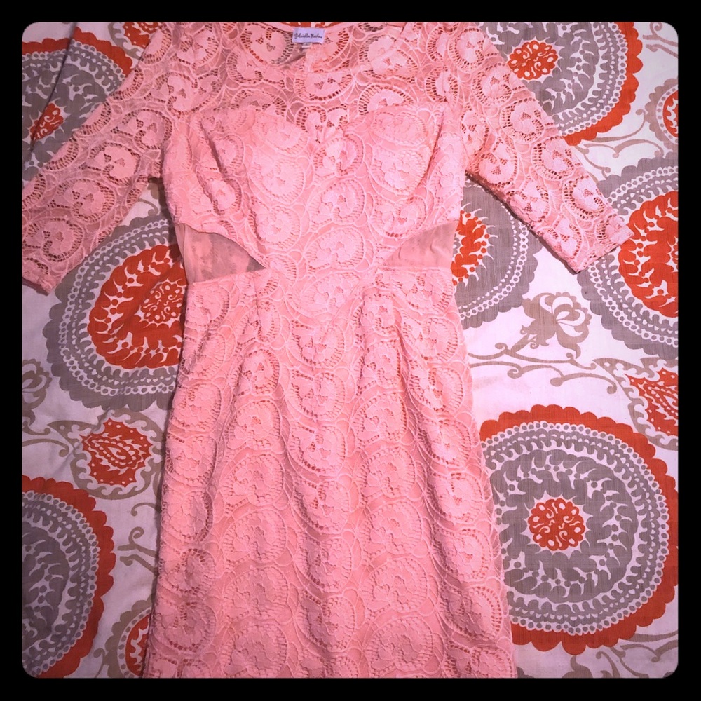 Pink lace dress